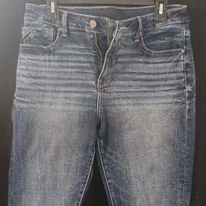 Buckle black ankle skinny jeans